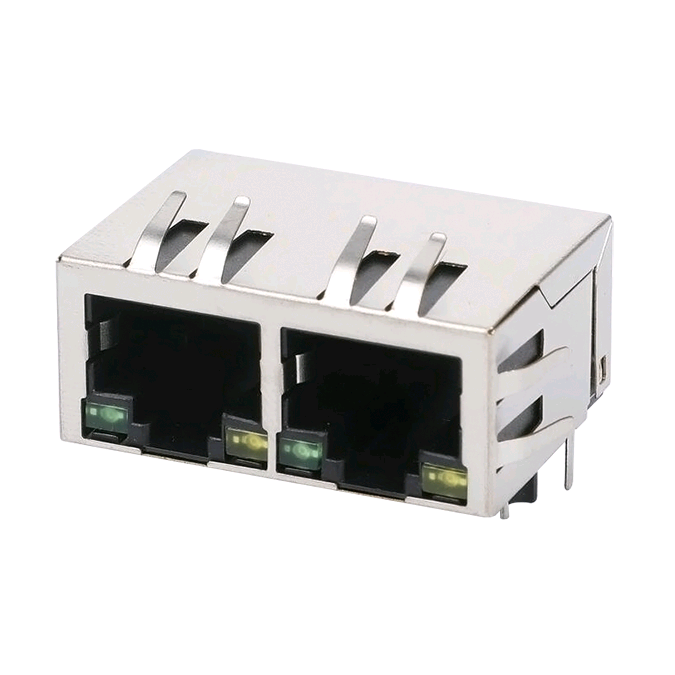 Hot sale RJ45 Connector With LED - ARJ12A-MBSS-A-B-GMU2 100/1000 Base-T Ethernet Magnetic RJ45 Connector 1X2 – Zhusun
