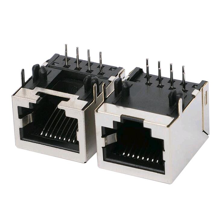 ARJ014-011157 RJ45 Jack Right Angle Tab Down Shielded Low Profile 8P8C Connector Featured Image