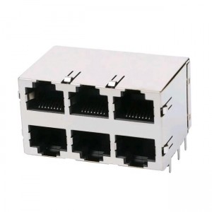Good User Reputation for double sided connector rj45 - 5569256-1 Shielded Modular Jack 8P8C RJ45 Connector 2X3 – Zhusun